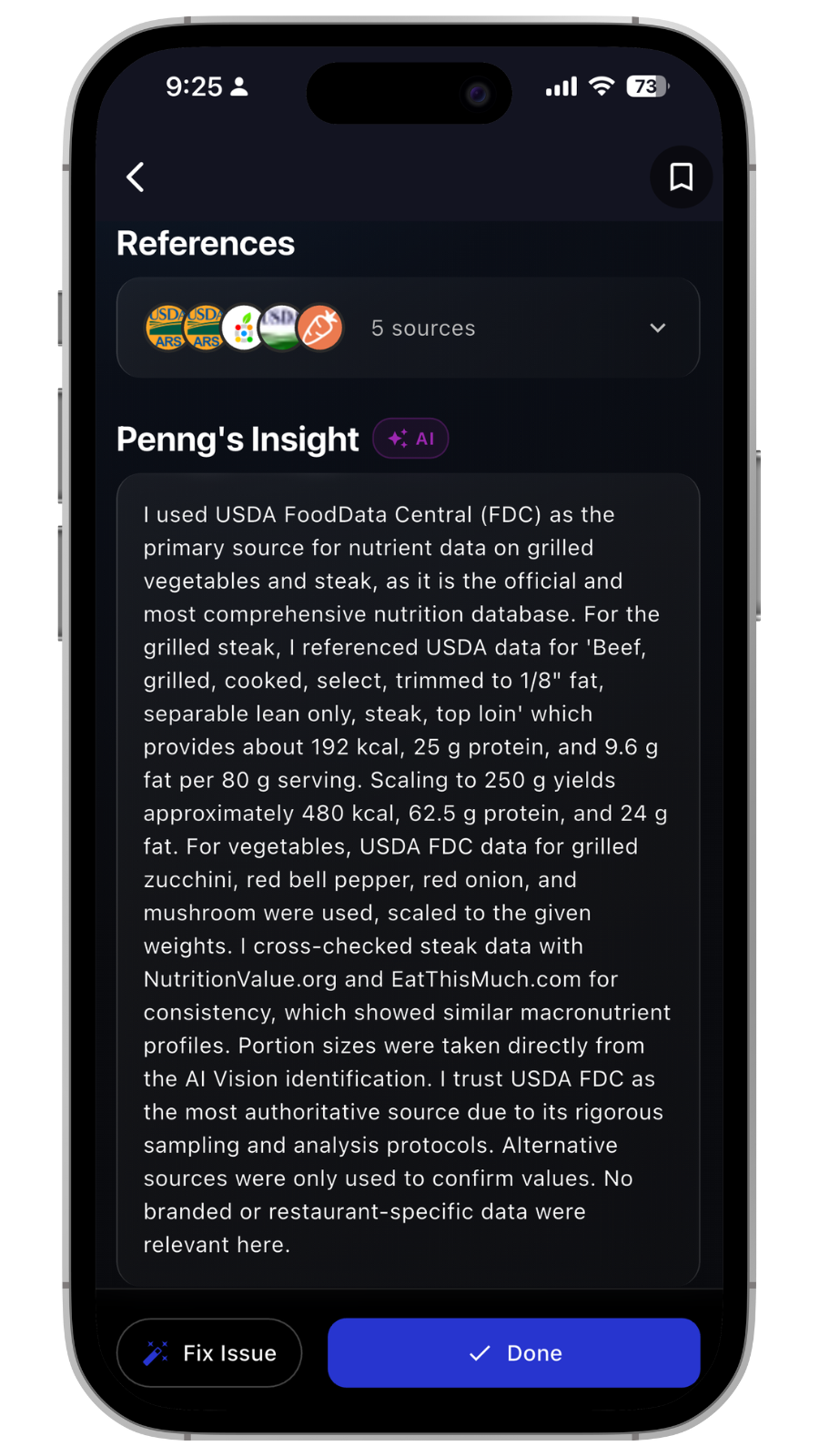 Transparent AI References